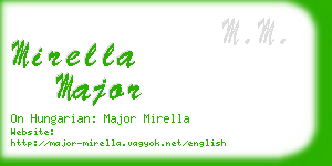 mirella major business card